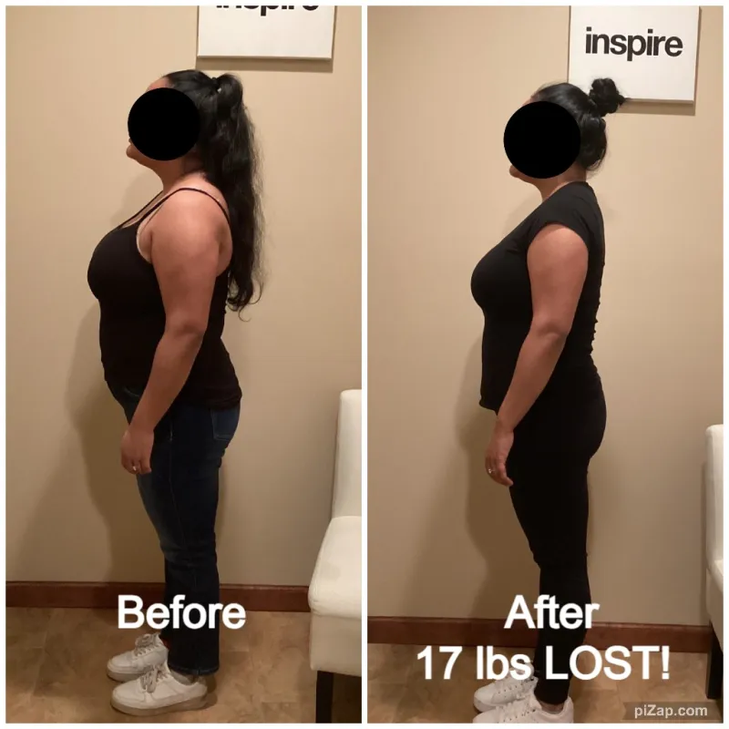 Go Figure Health client before and after — 17 lbs lost